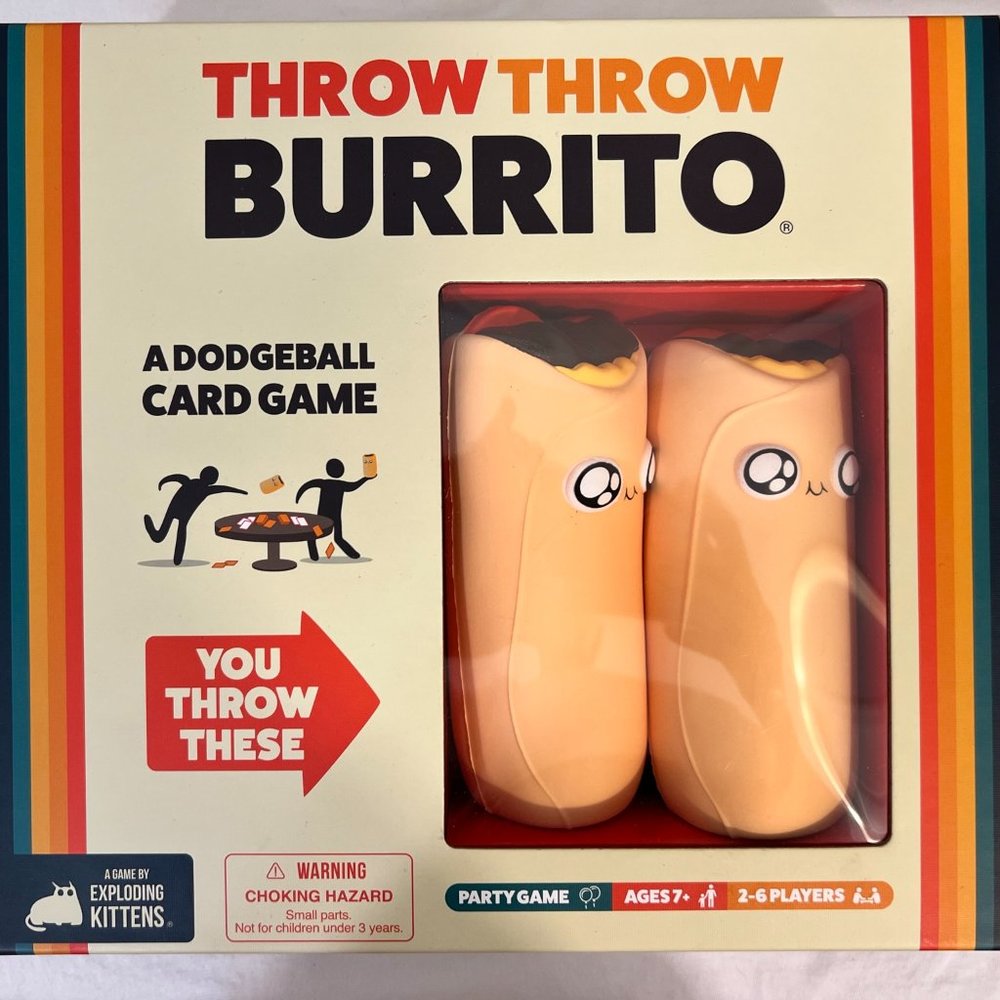 New! Never Used! Throw Throw Burrito - A Dodgeball Card Game